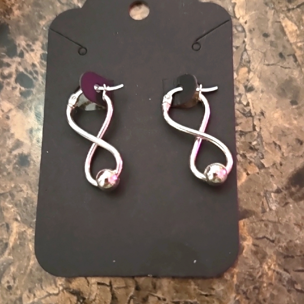Silver Infinity Loop Earrings